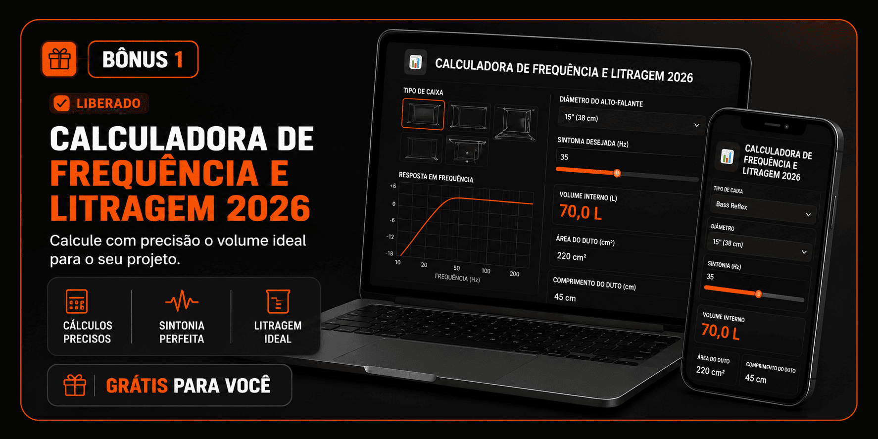 Calculadora de Frequência e Litragem